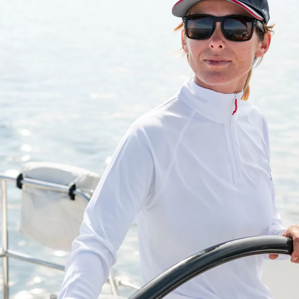 womens_uv_tec_zip_tee__long_sleeve_11.webp Women Gill Marine T-Shirts | Tops-Women’s UV Tec Zip Tee – Long Sleeve