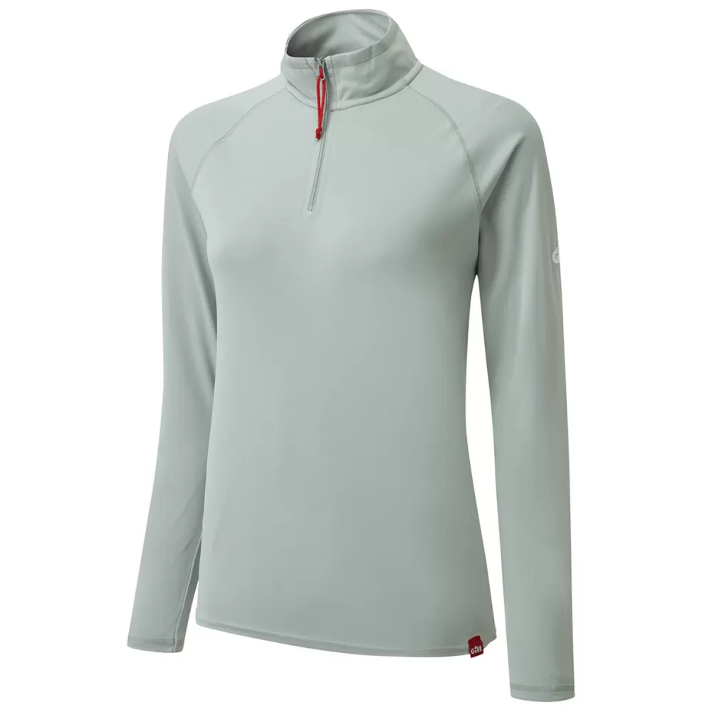 womens_uv_tec_zip_tee__long_sleeve_2.webp Women Gill Marine T-Shirts | Tops-Women’s UV Tec Zip Tee – Long Sleeve