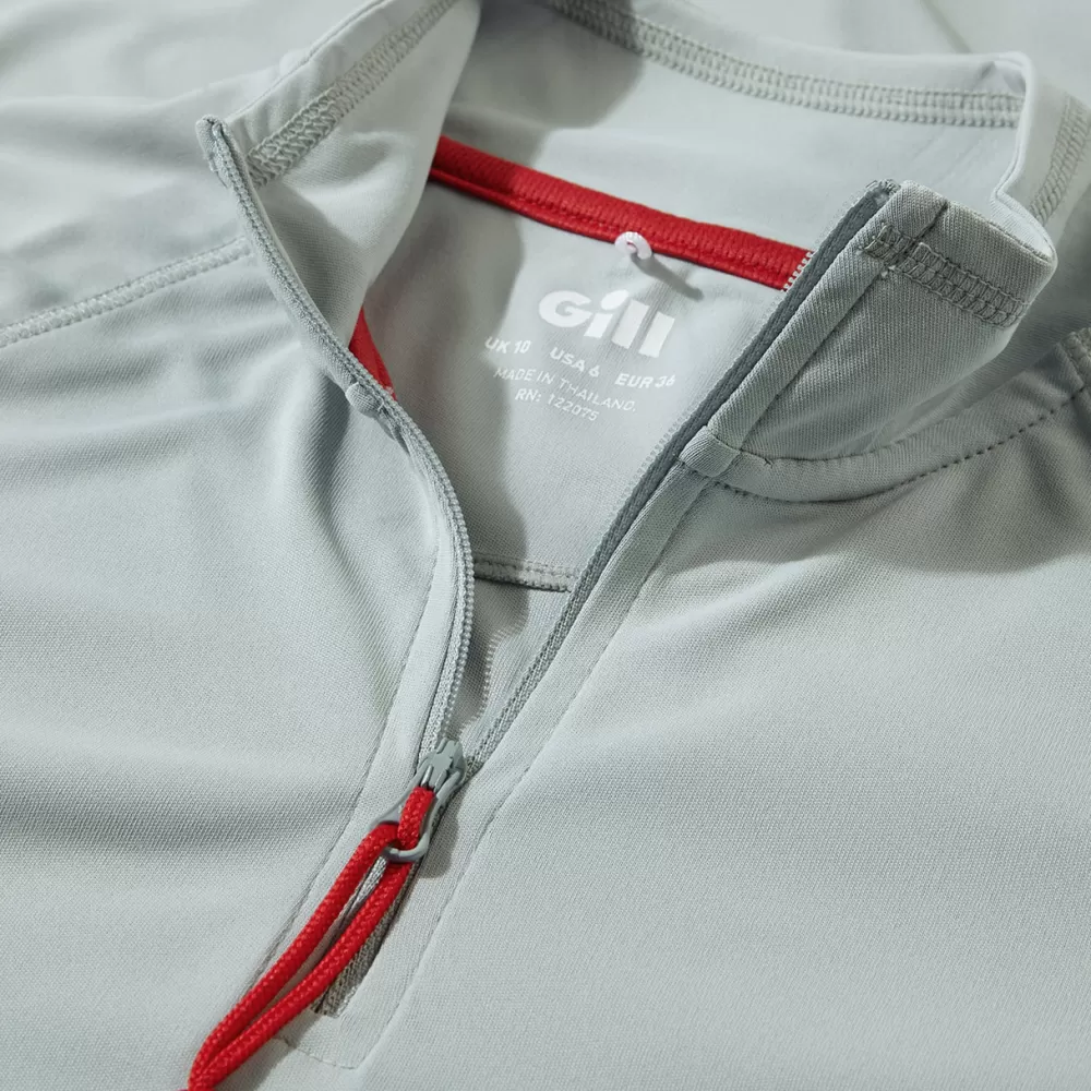 womens_uv_tec_zip_tee__long_sleeve_4.webp Women Gill Marine T-Shirts | Tops-Women’s UV Tec Zip Tee – Long Sleeve