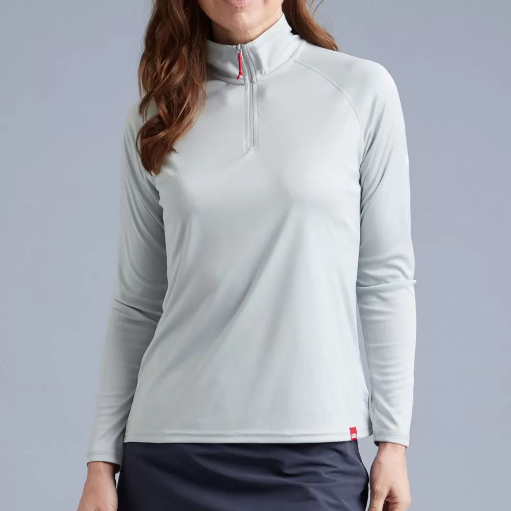 womens_uv_tec_zip_tee__long_sleeve_6.webp Women Gill Marine T-Shirts | Tops-Women’s UV Tec Zip Tee – Long Sleeve