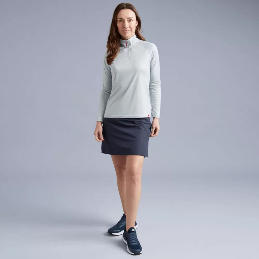 womens_uv_tec_zip_tee__long_sleeve_7.webp Women Gill Marine T-Shirts | Tops-Women’s UV Tec Zip Tee – Long Sleeve